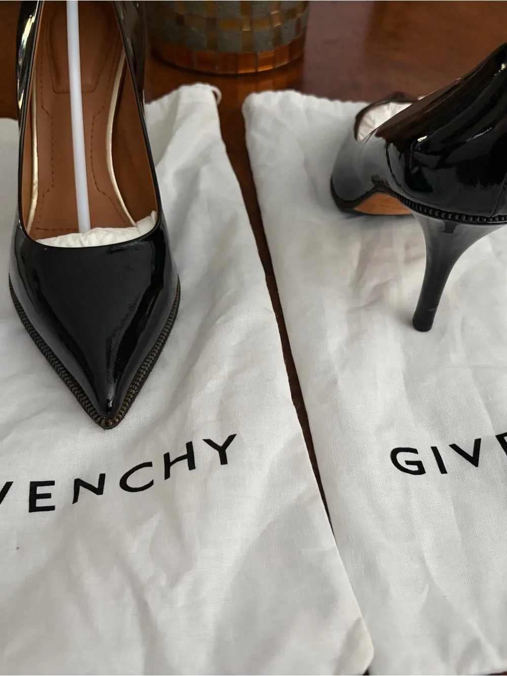 Givenchy Black Patent heels size 8